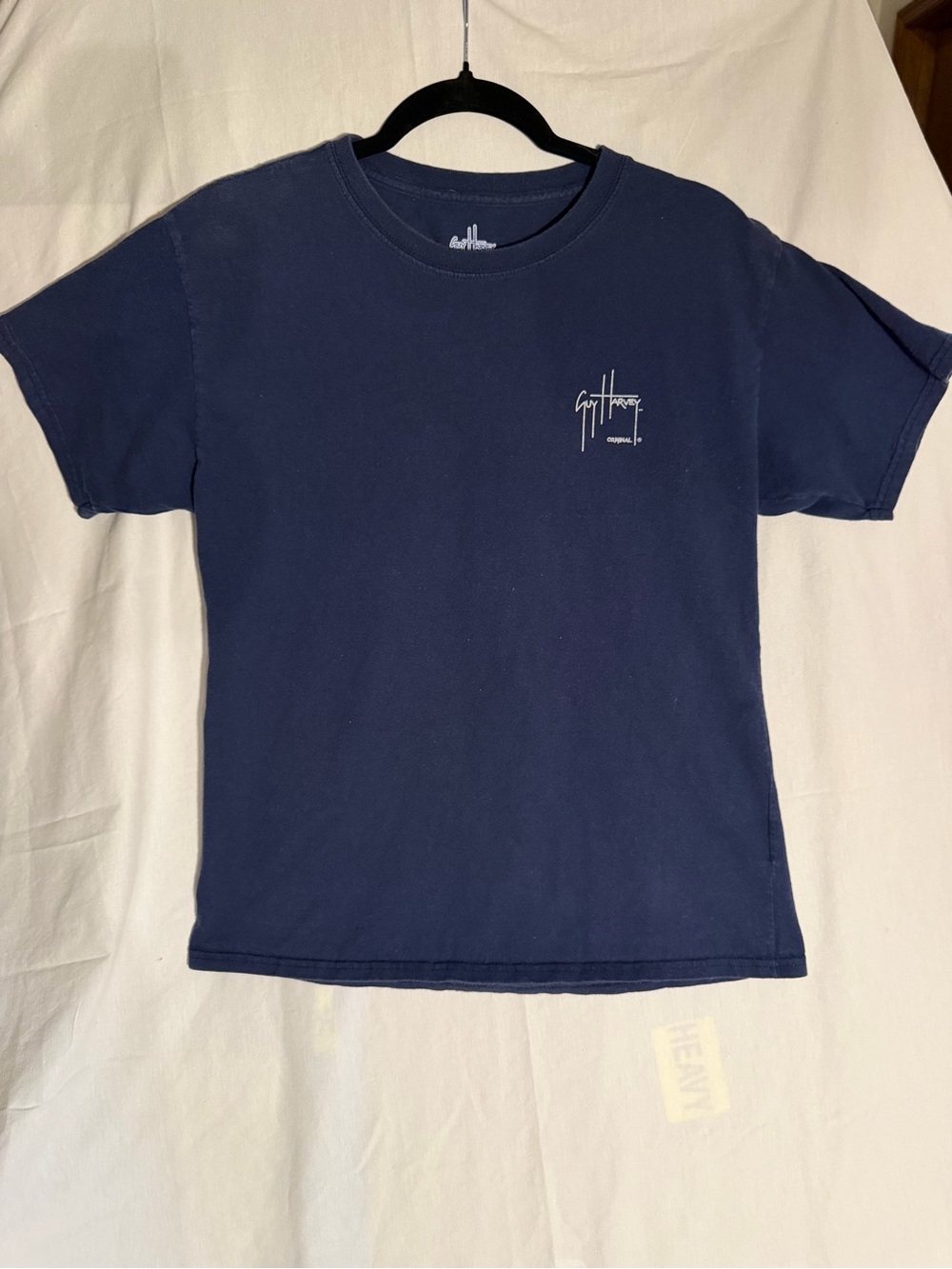 #370 Youth Navy Graphic Pocket-Print Tee